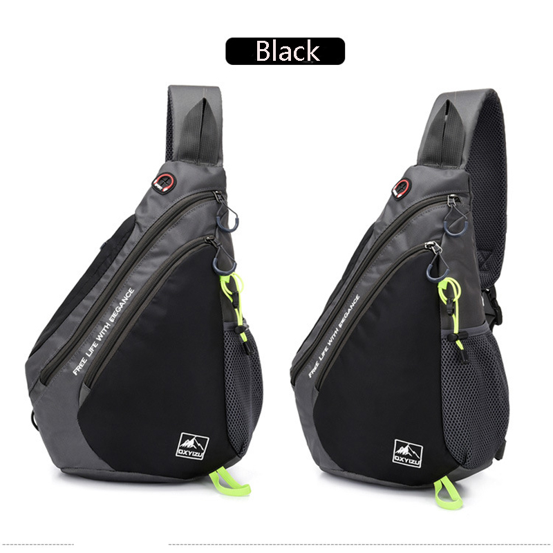 Sling Chest Shoulder Backpack Crossbody Bag w/USB Charging Port