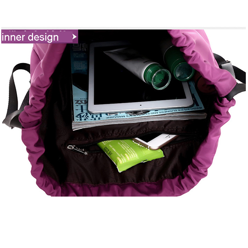 Nylon Drawstring Backpack Cinch Bag