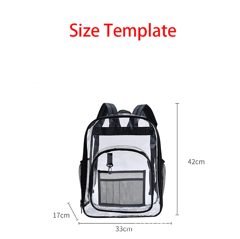 Large Heavy Duty Clear See Through Backpack