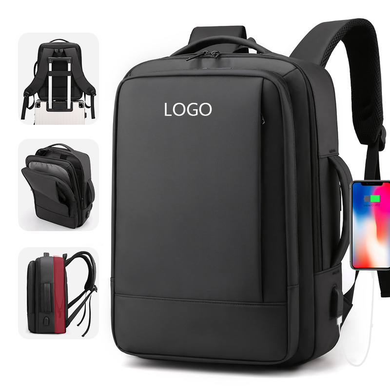 Waterproof Outdoor Expandable Backpack Fit 15.6 Inch Laptop with USB Charging