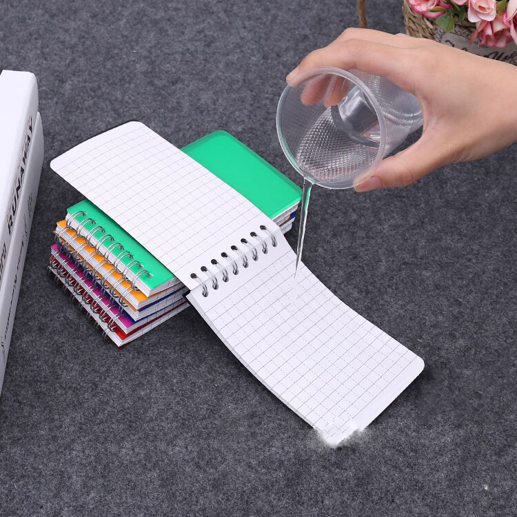 Waterproof Paper Notebook with Cover Top-Spiral Memo Book