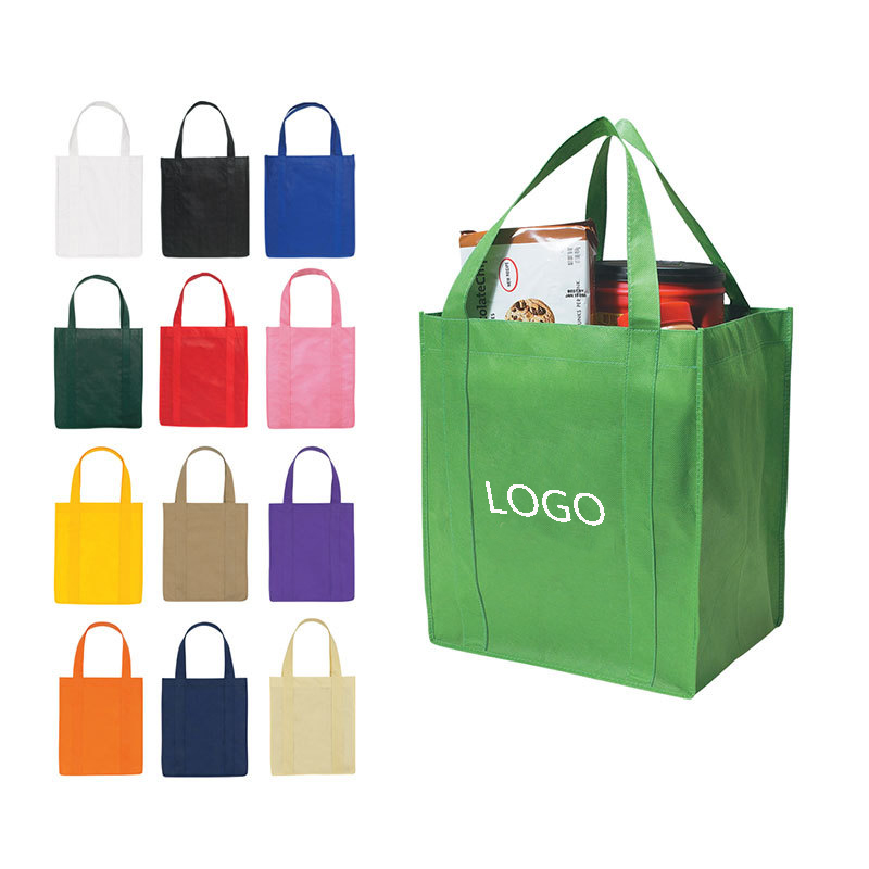 Large Non Woven Shopping Tote Bag w/Reinforced Handle