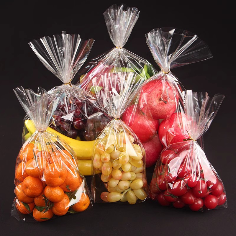 Clear Plastic Cellophane Cookies Candy Bags w/Ties--4.9"x10.8"