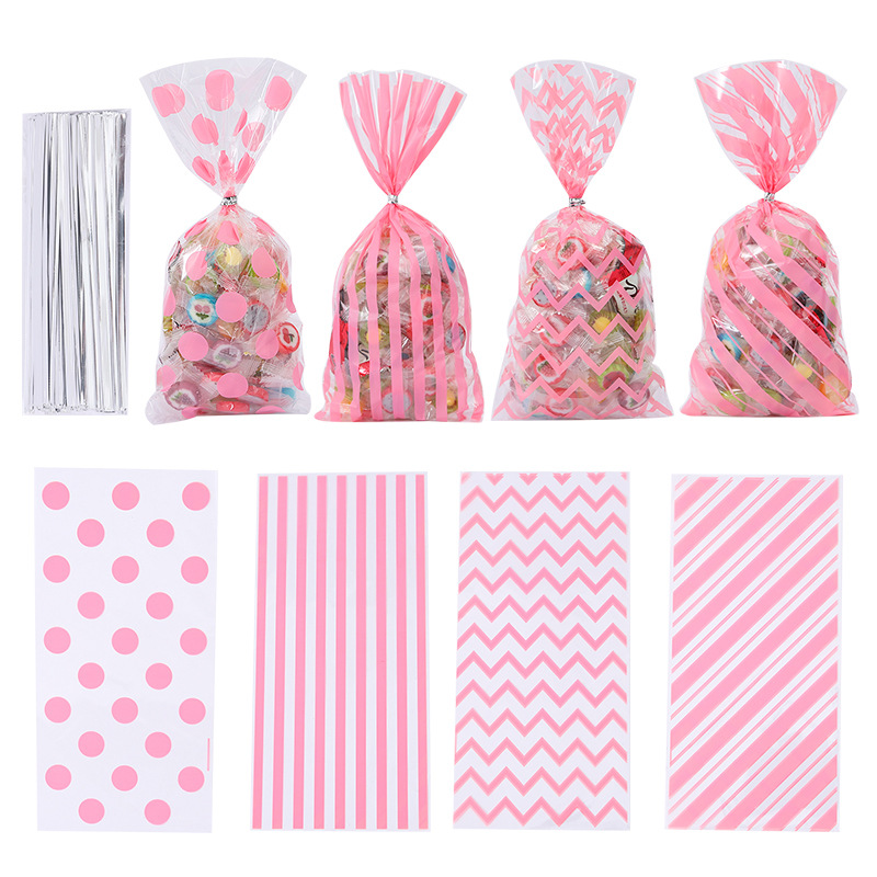Thick OPP Plastic Cello Ties Bags for Wedding Cookie Candy Buffet--5"x11.8"
