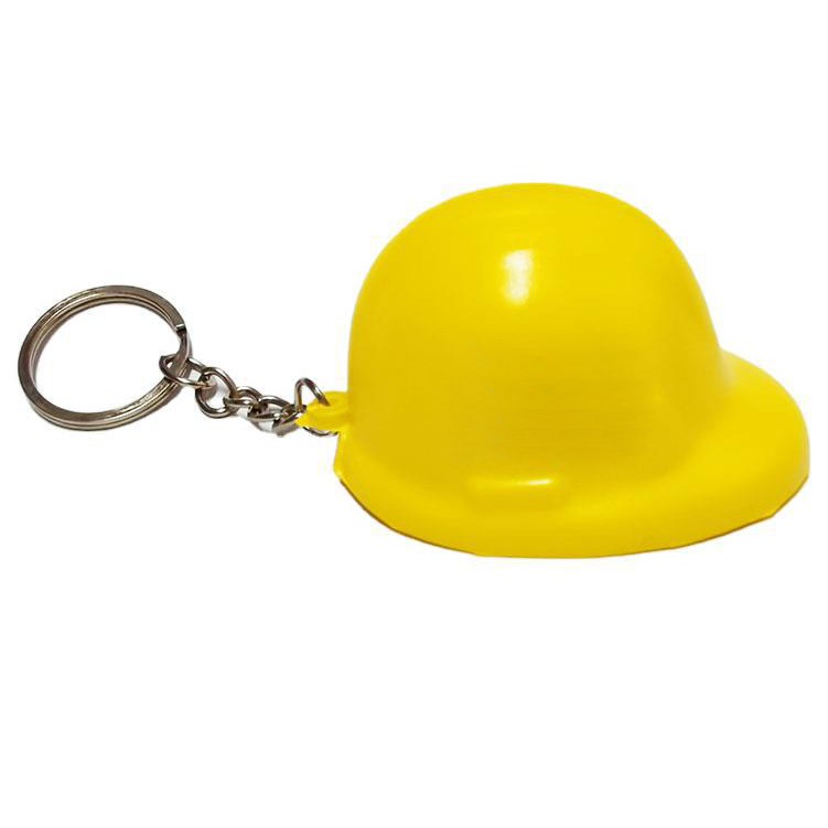 Mini PU Hard Hat Stress Reliever Key Chain