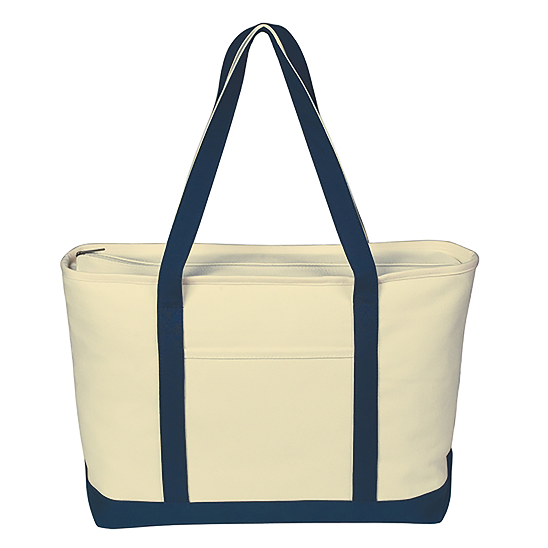Canvas Tote Bag with an External Pocket