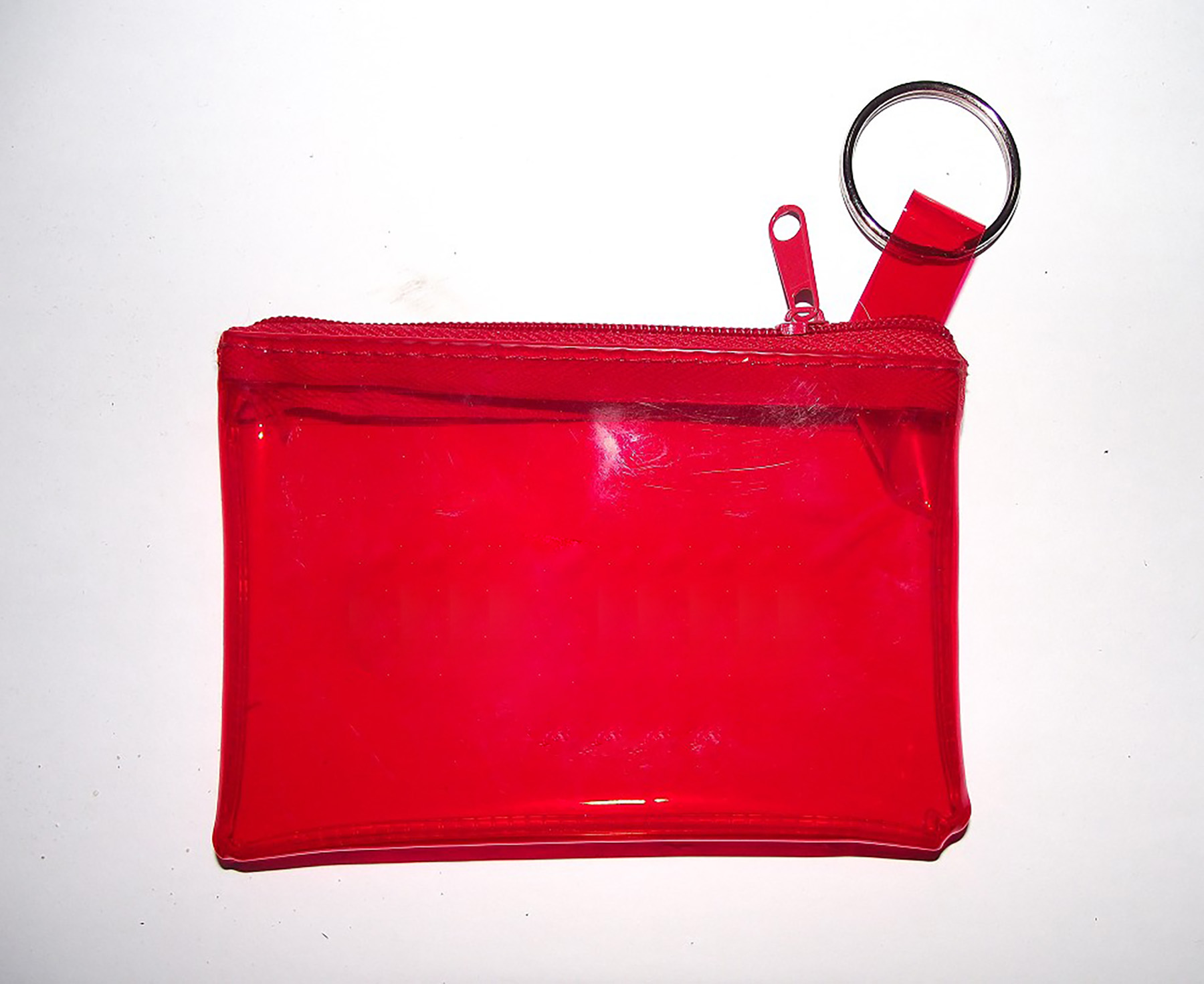 PVC Zipper Coin Bag With Key Ring