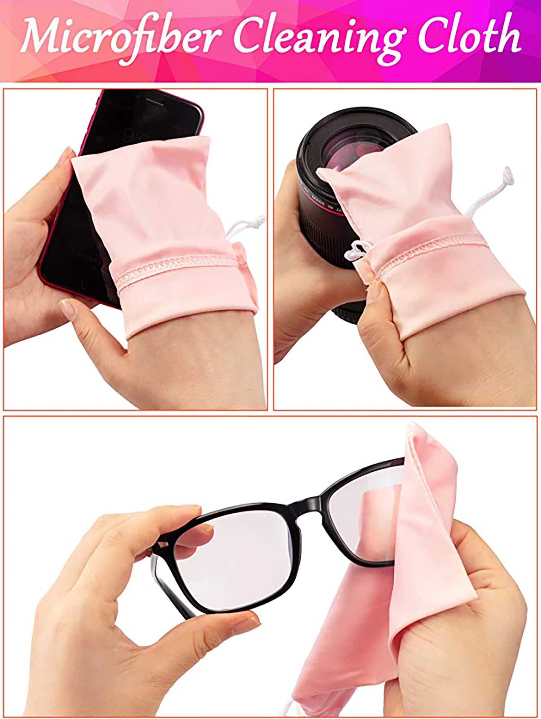 Microfiber Sunglasses Pouch With Drawstring Closure