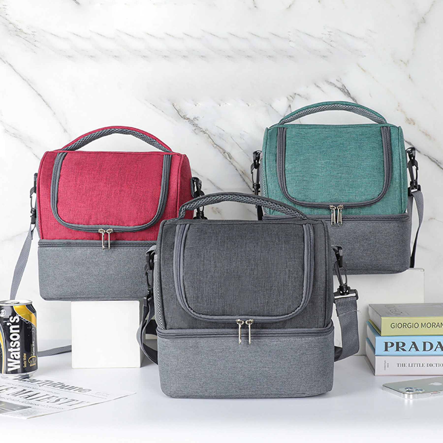 Dual Compartment Lunch Bag