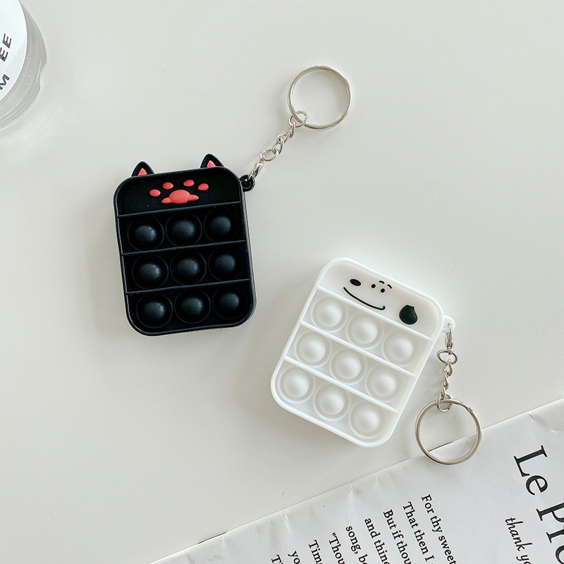 Silicone Squeeze KeyChain Toy for Adults and Kids
