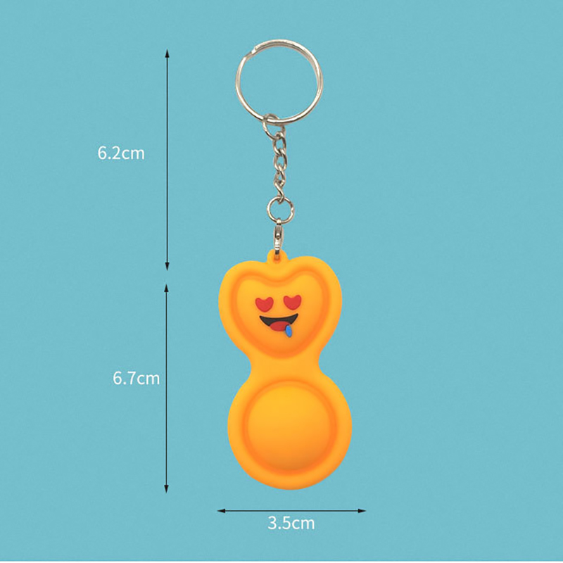 Mini Push Pop Bubble Sensory Fidget Toy Keychains
