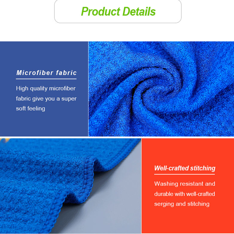 Microfiber Fabric Waffle Pattern Golf Towels w/Carabiner Clip