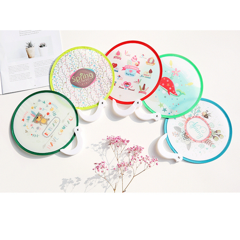 Japanese Style Handheld Round Folding Fan Japanese Style Handheld Round Folding Fan