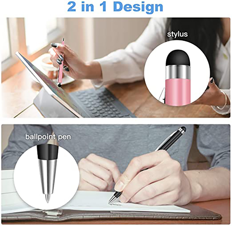 Universal 2 in 1 Stylus Ballpoint Pen for Touch Screens