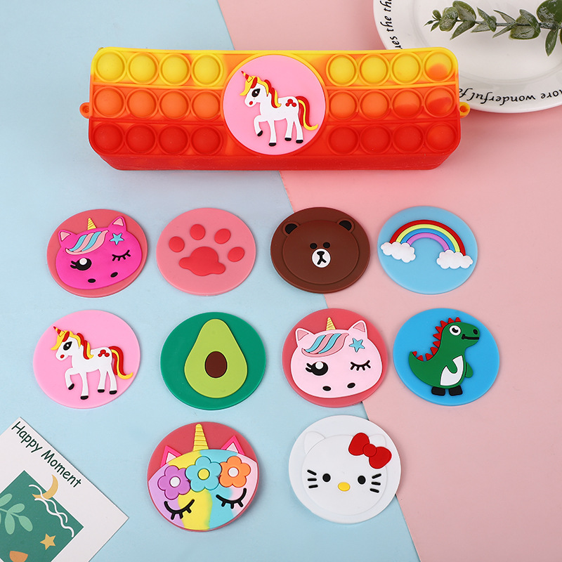 Silicone Popper Fidget Pencil Case for Girls