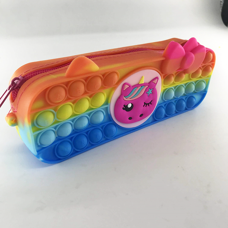 Silicone Popper Fidget Pencil Case for Girls