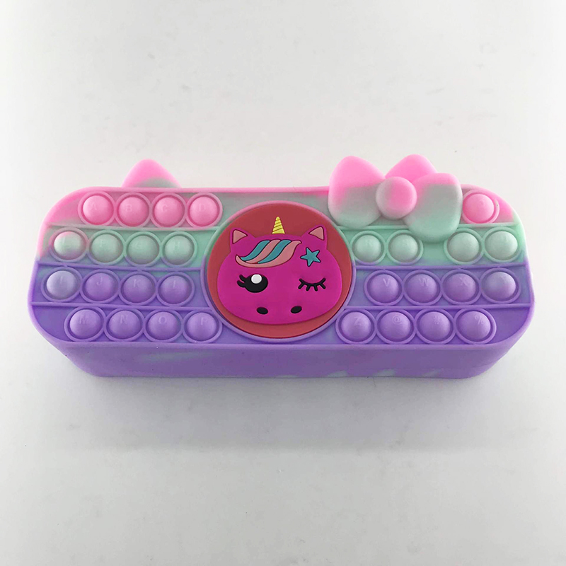 Silicone Popper Fidget Pencil Case for Girls