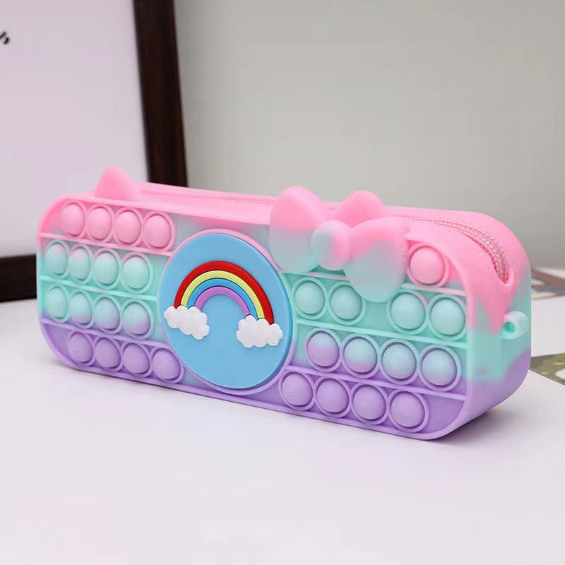 Silicone Popper Fidget Pencil Case for Girls