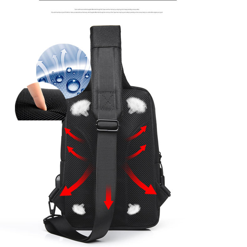 Waterproof Men's Chest Crossbody Sling Bag