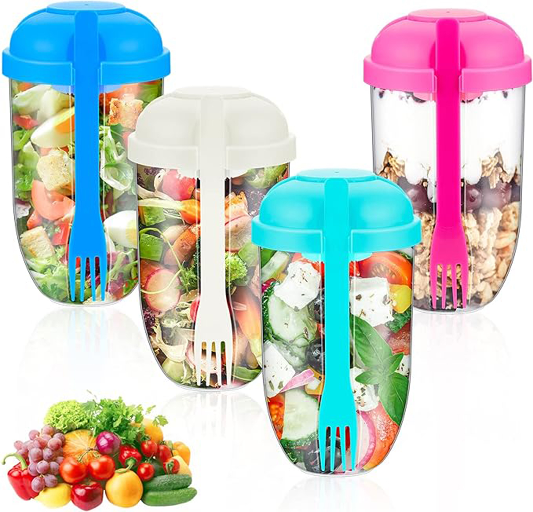 Salad Cup with Lids and Fork