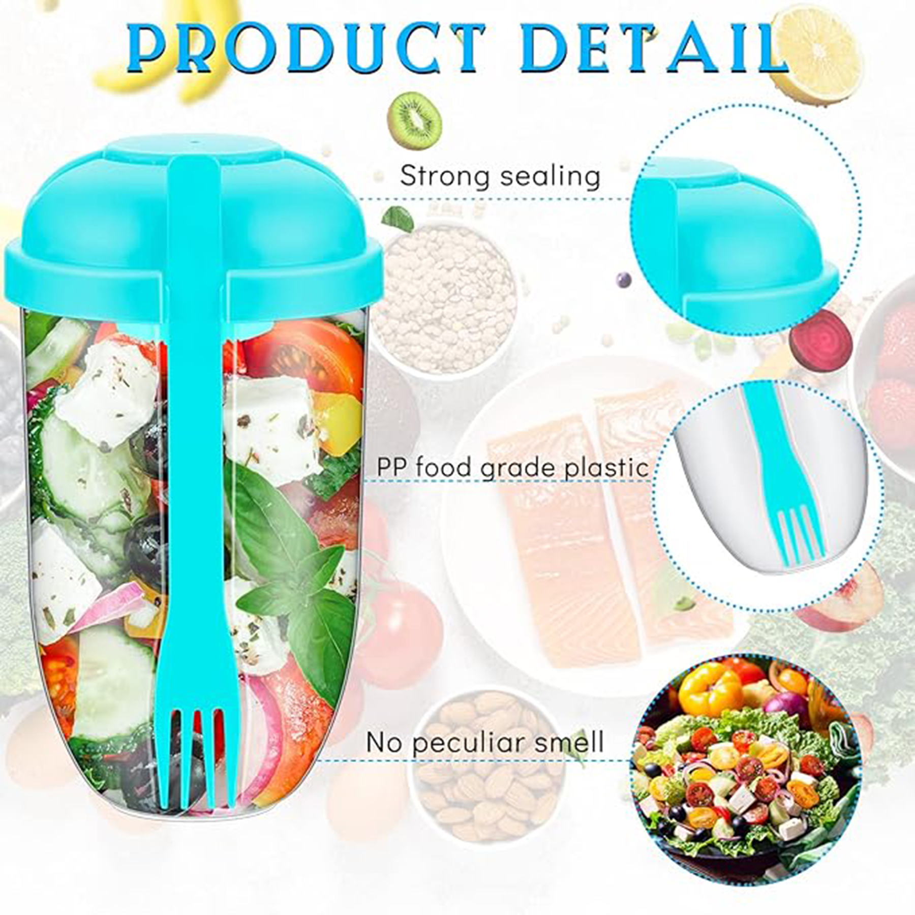Salad Cup with Lids and Fork