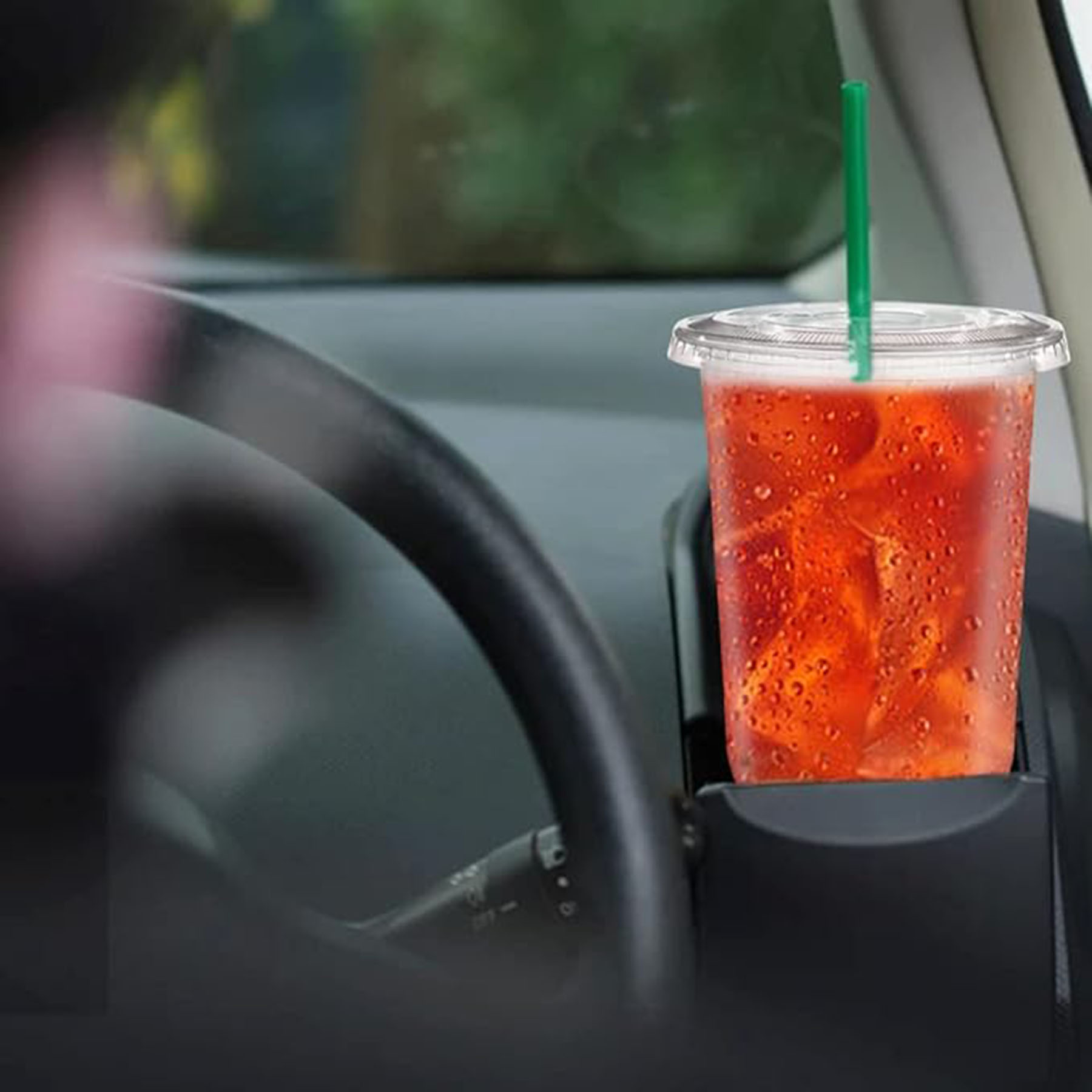 32 OZ Plastic Disposable Clear Cups  with  Lids