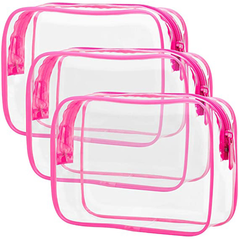 PVC Clear Travel Cosmetic Bag for Women and Men