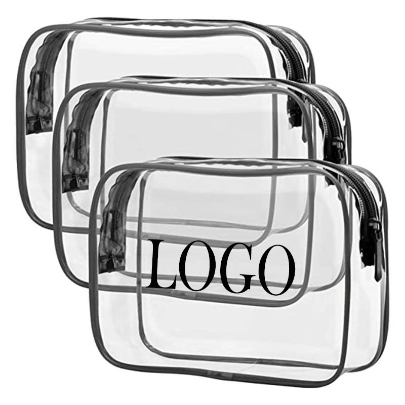 PVC Clear Travel Cosmetic Bag for Women and Men