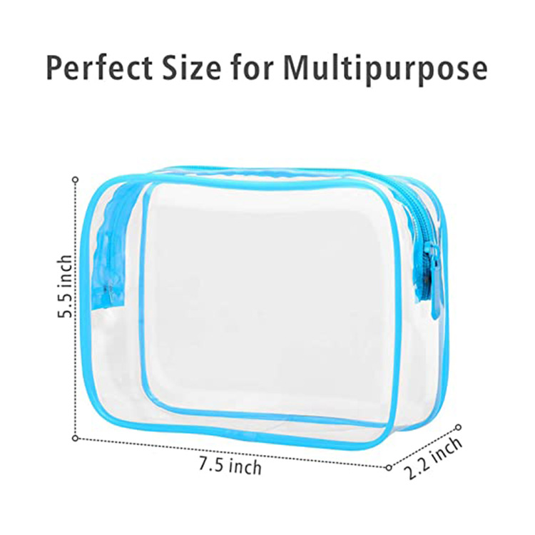 PVC Clear Travel Cosmetic Bag for Women and Men