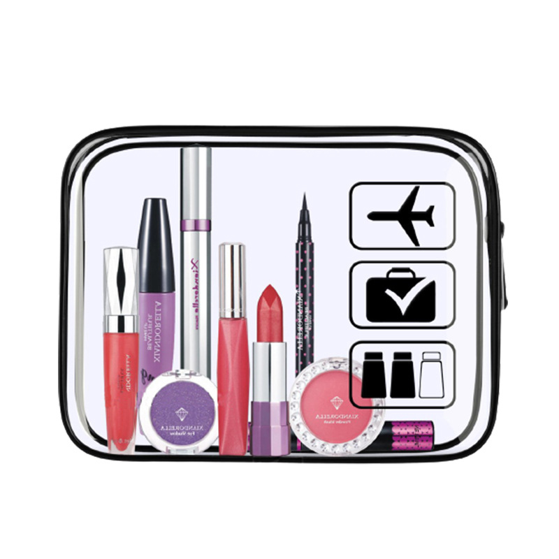 PVC Clear Travel Cosmetic Bag for Women and Men