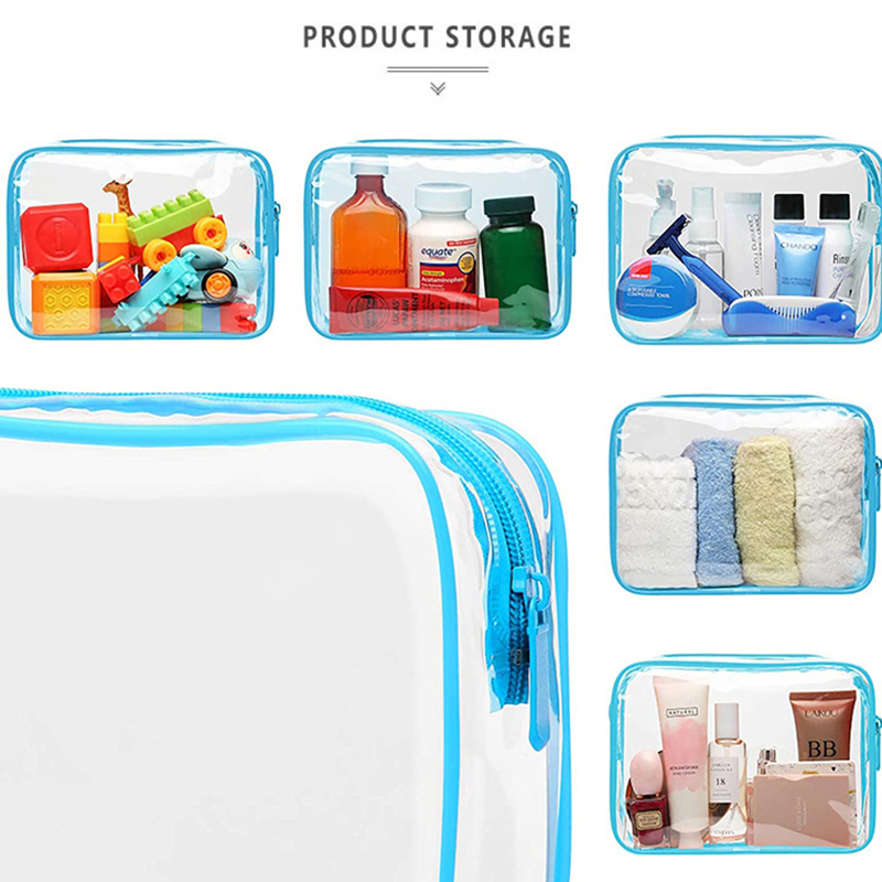 PVC Clear Travel Cosmetic Bag for Women and Men