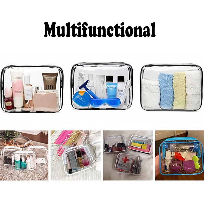 PVC Clear Travel Cosmetic Bag for Women and Men