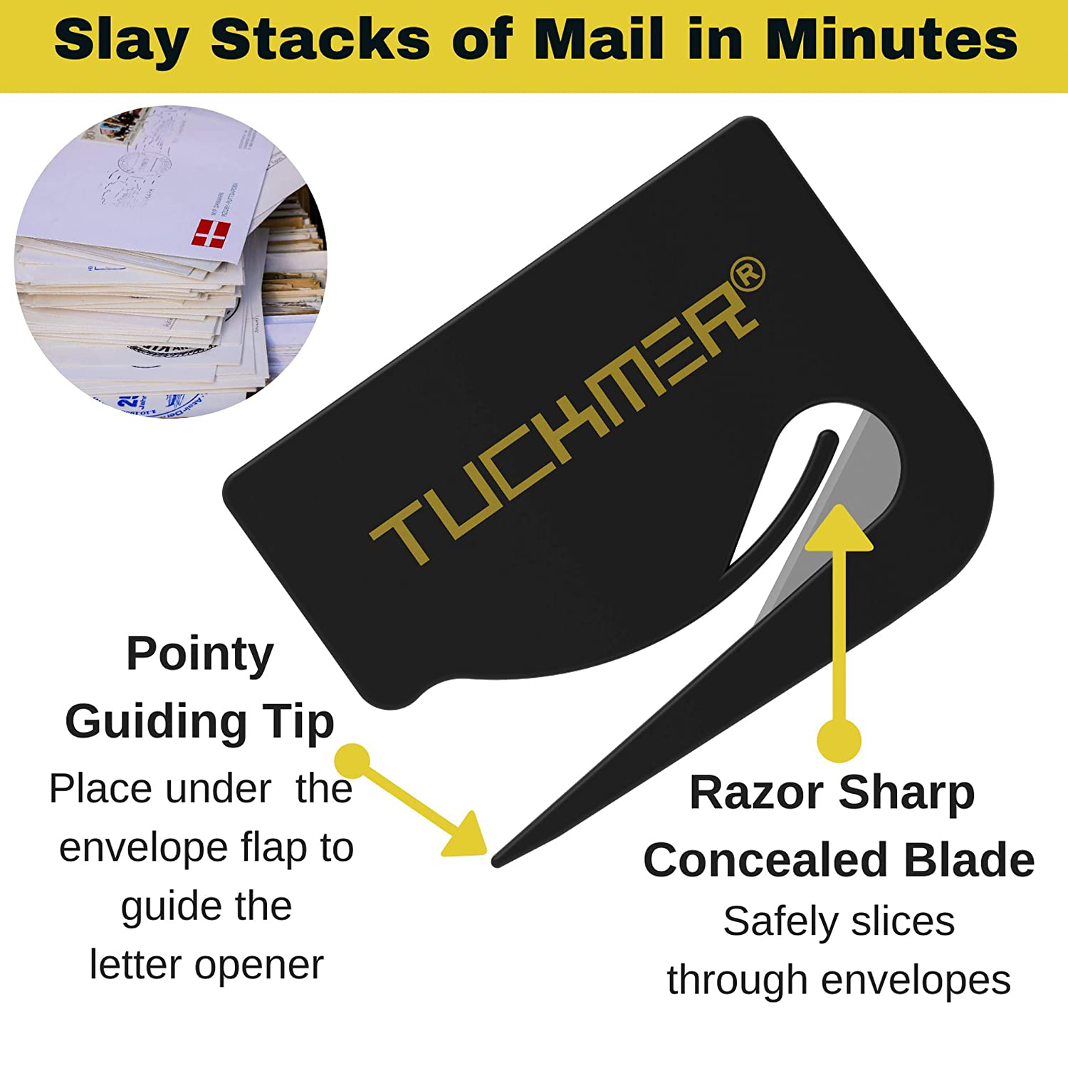 Plastic Letter Opener for Women, Men, Office
