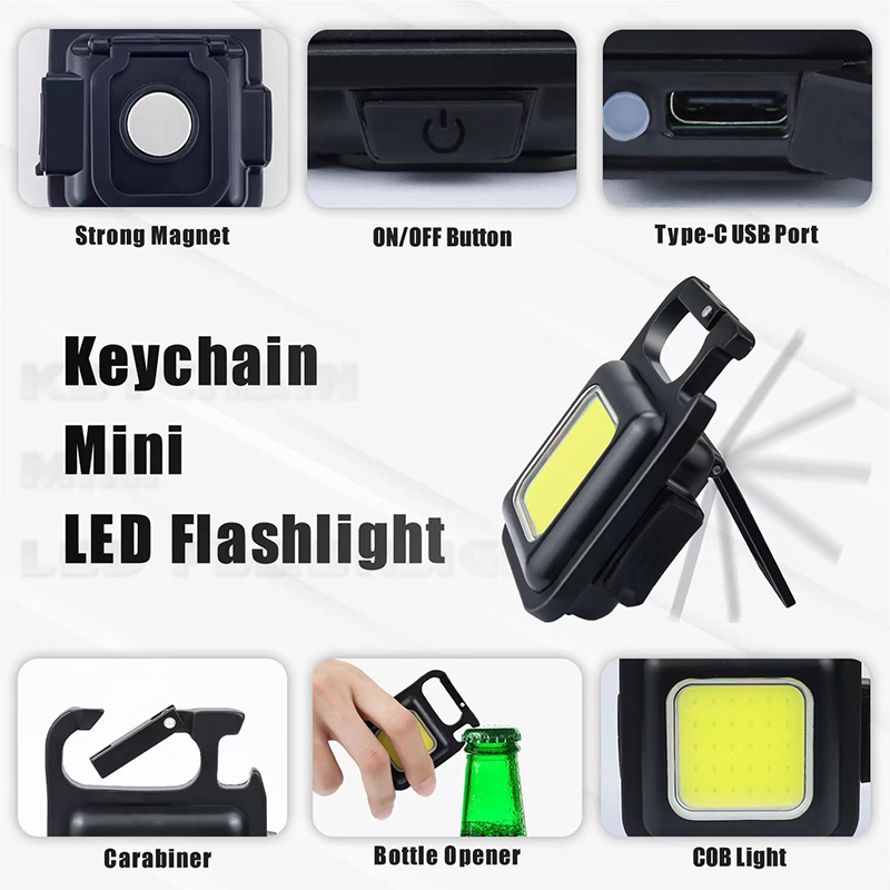 Portable Mini COB Pocket Magnetic Flashlights