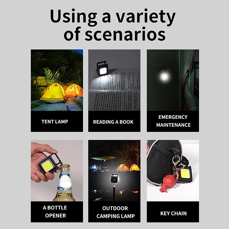 Portable Mini COB Pocket Magnetic Flashlights