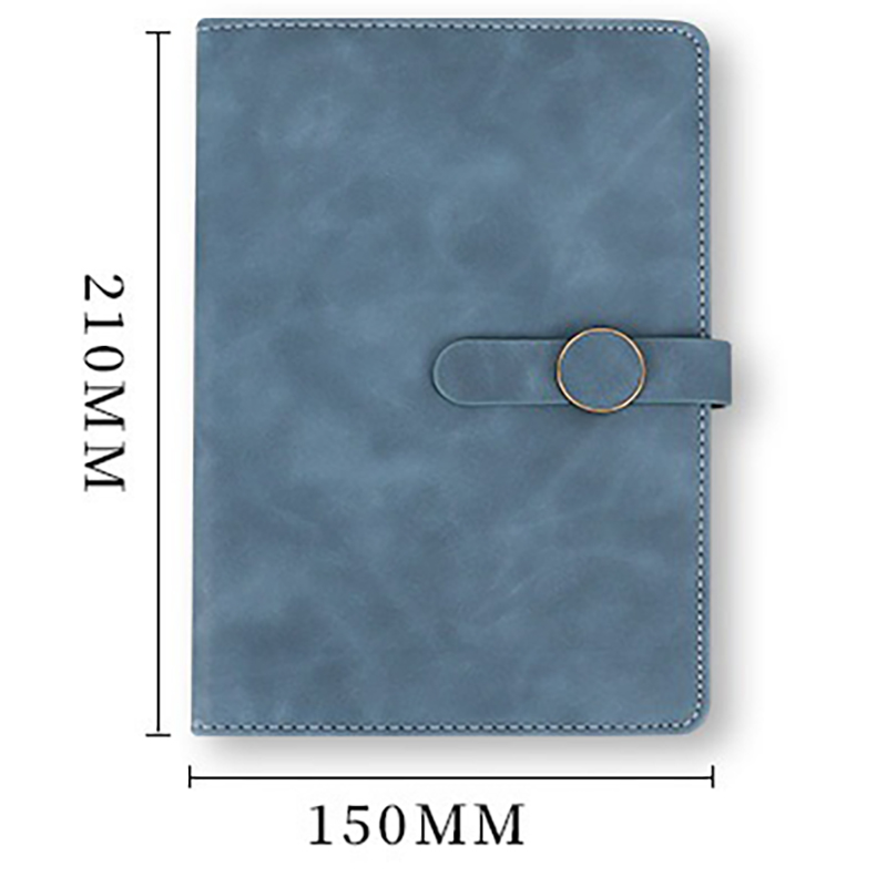 A5 PU Leather Hardcover Notepad W/Round Metal Buckle A5 PU Leather Hardcover Notepad W/Round Metal Buckle
