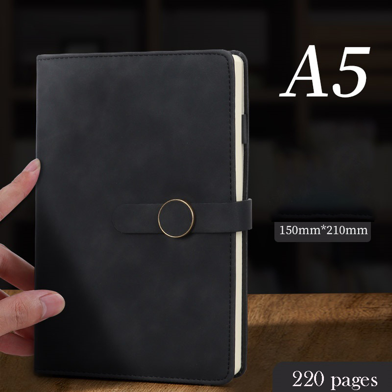 A5 PU Leather Hardcover Notepad W/Round Metal Buckle A5 PU Leather Hardcover Notepad W/Round Metal Buckle