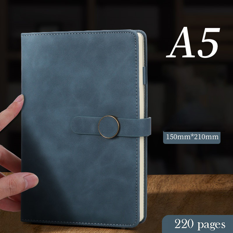 A5 PU Leather Hardcover Notepad W/Round Metal Buckle A5 PU Leather Hardcover Notepad W/Round Metal Buckle