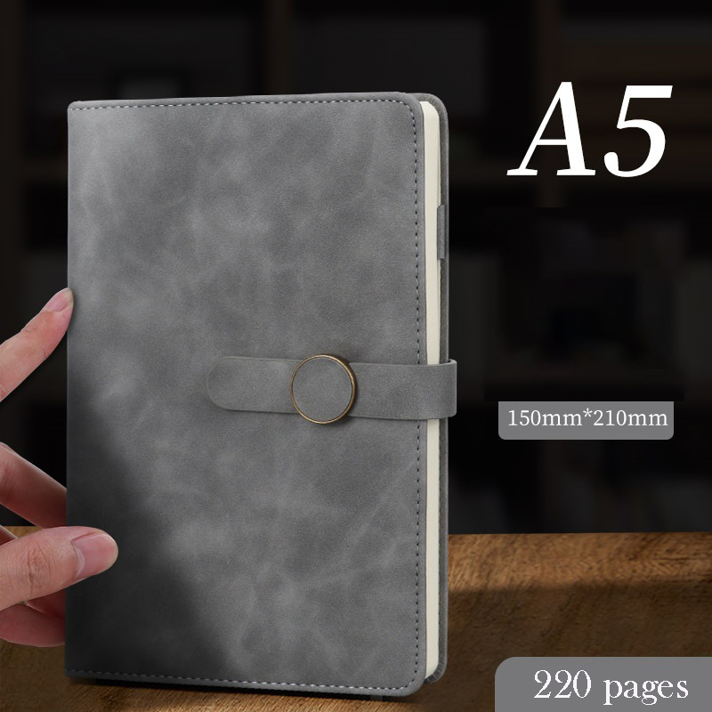 A5 PU Leather Hardcover Notepad W/Round Metal Buckle A5 PU Leather Hardcover Notepad W/Round Metal Buckle