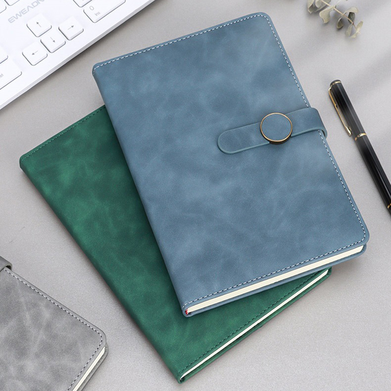 A5 PU Leather Hardcover Notepad W/Round Metal Buckle A5 PU Leather Hardcover Notepad W/Round Metal Buckle