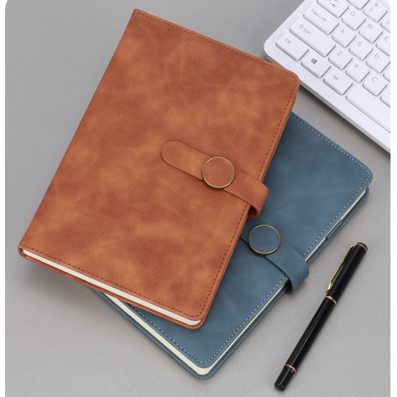 A5 PU Leather Hardcover Notepad W/Round Metal Buckle A5 PU Leather Hardcover Notepad W/Round Metal Buckle