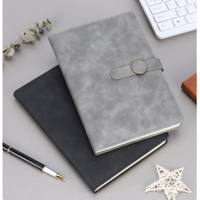 A5 PU Leather Hardcover Notepad W/Round Metal Buckle A5 PU Leather Hardcover Notepad W/Round Metal Buckle