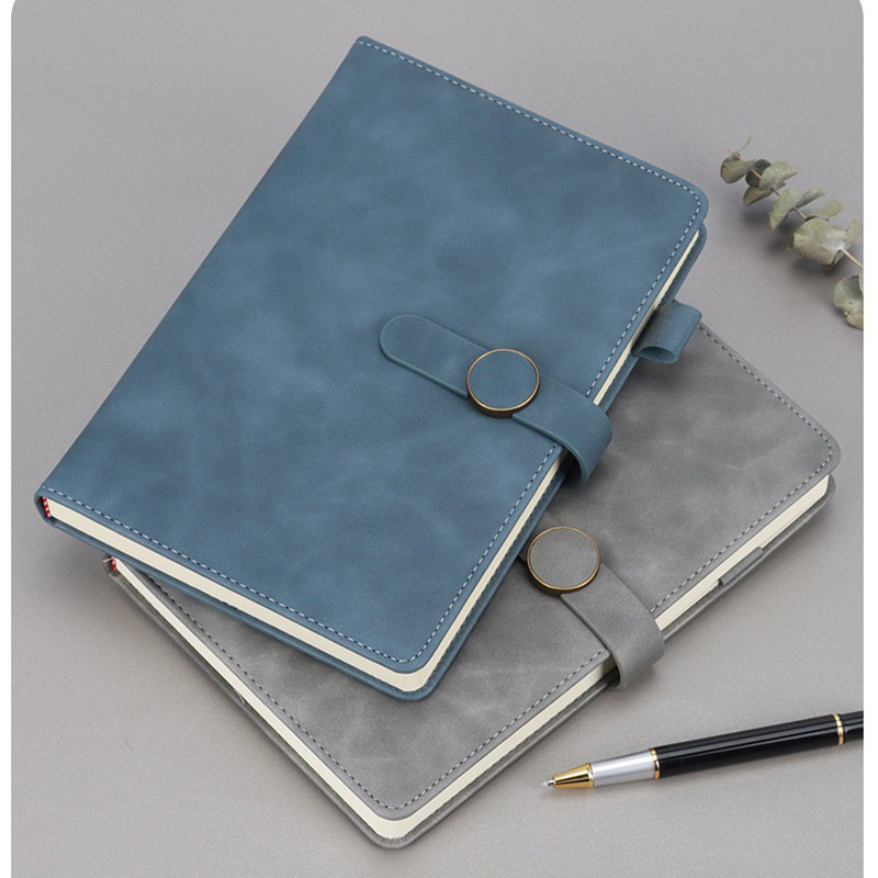 A5 PU Leather Hardcover Notepad W/Round Metal Buckle A5 PU Leather Hardcover Notepad W/Round Metal Buckle
