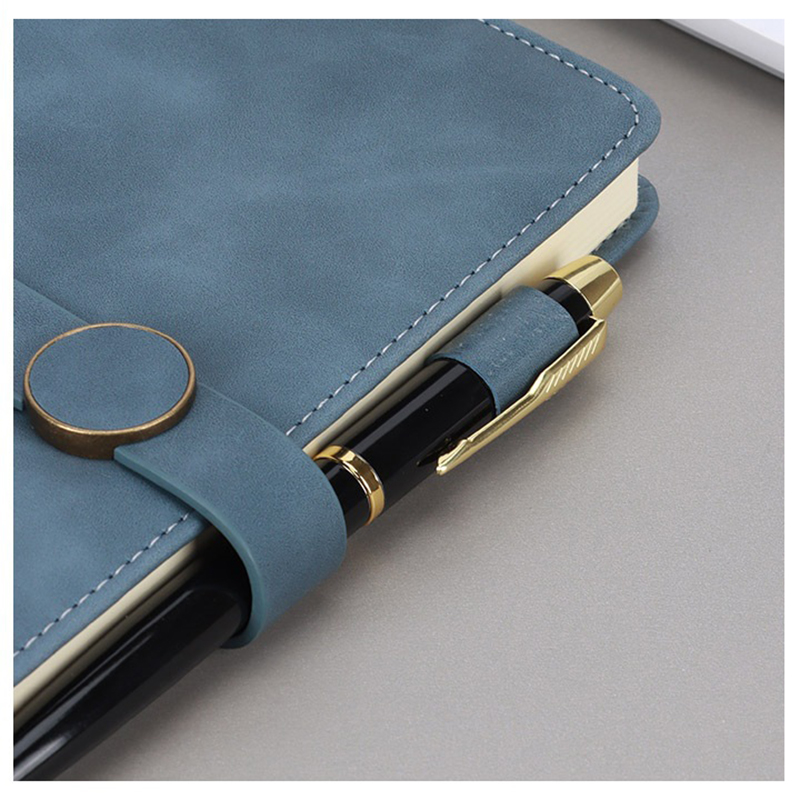 A5 PU Leather Hardcover Notepad W/Round Metal Buckle A5 PU Leather Hardcover Notepad W/Round Metal Buckle