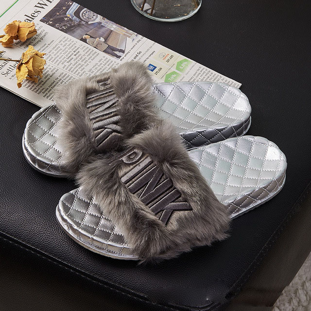 Furry Sliders Indoor/Outdoor Slippers For Women