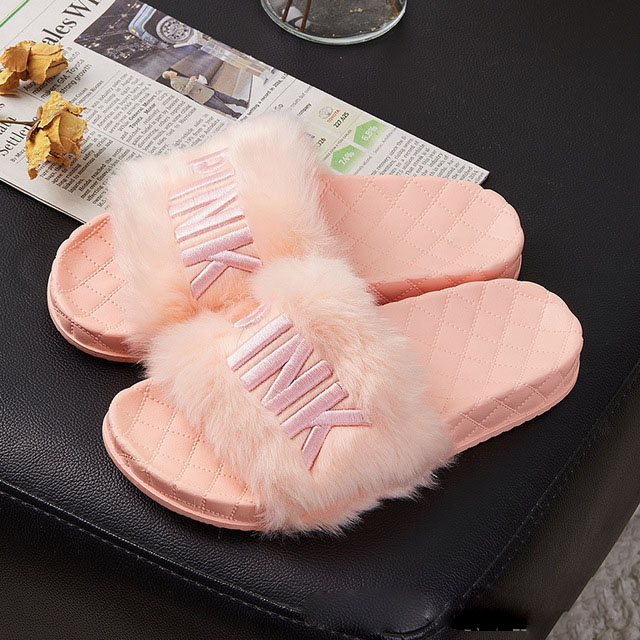 Furry Sliders Indoor/Outdoor Slippers For Women
