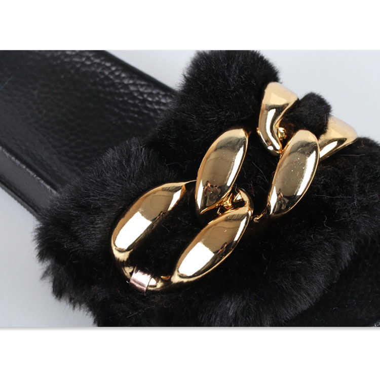 Faux Fur Soft Slide Flat Slipper Faux Fur Soft Slide Flat Slipper