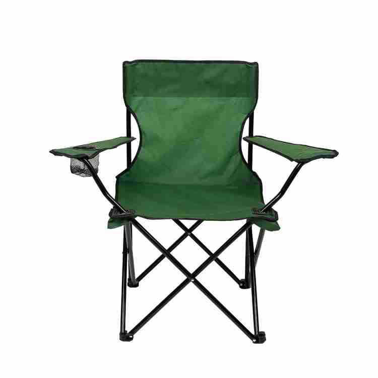 Portable Folding Chair w/ Arm Rest Cup Holder and Storage Bag