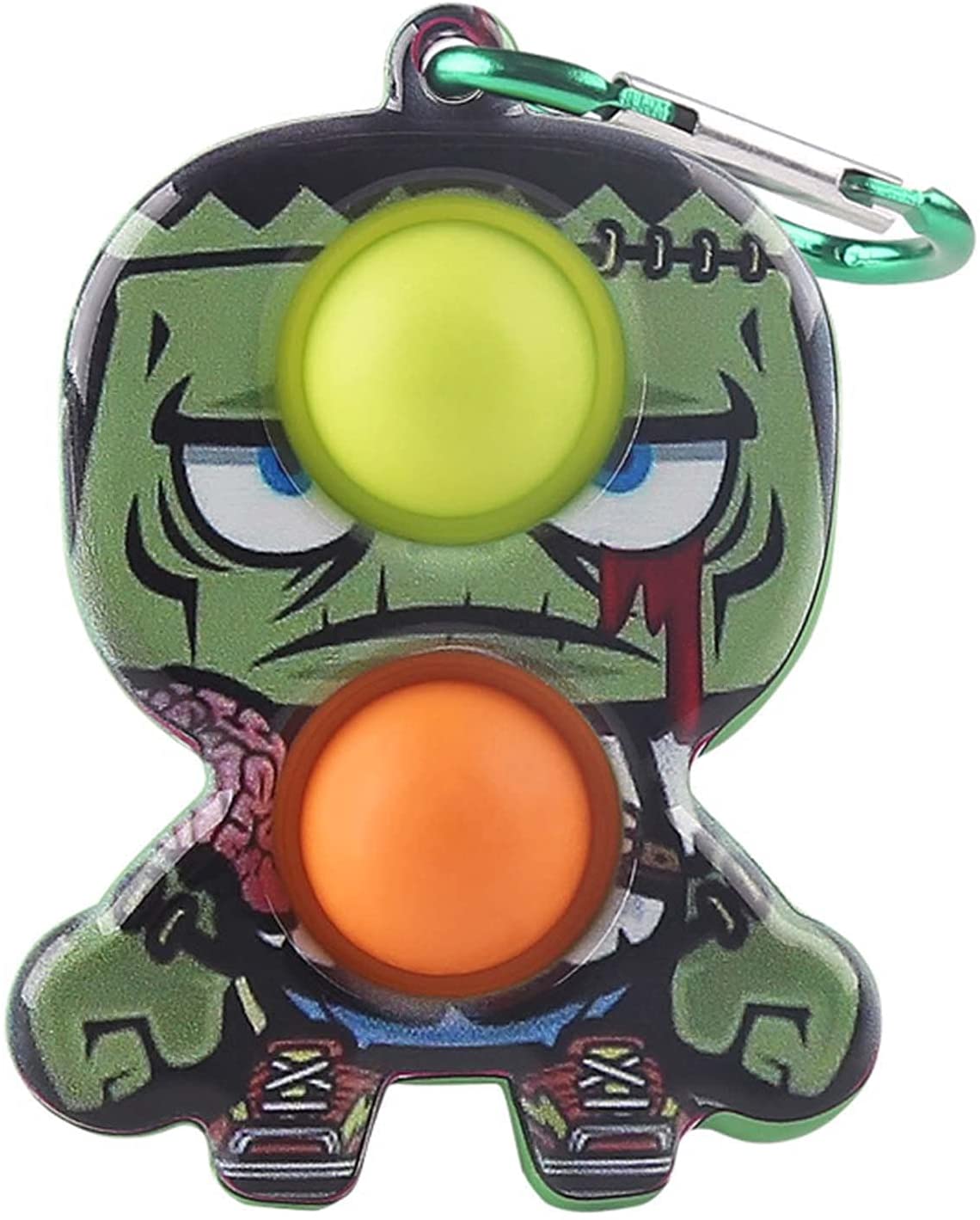 Halloween Push Pop Bubble Fidget Toy w/ Keychain for Children and Adult