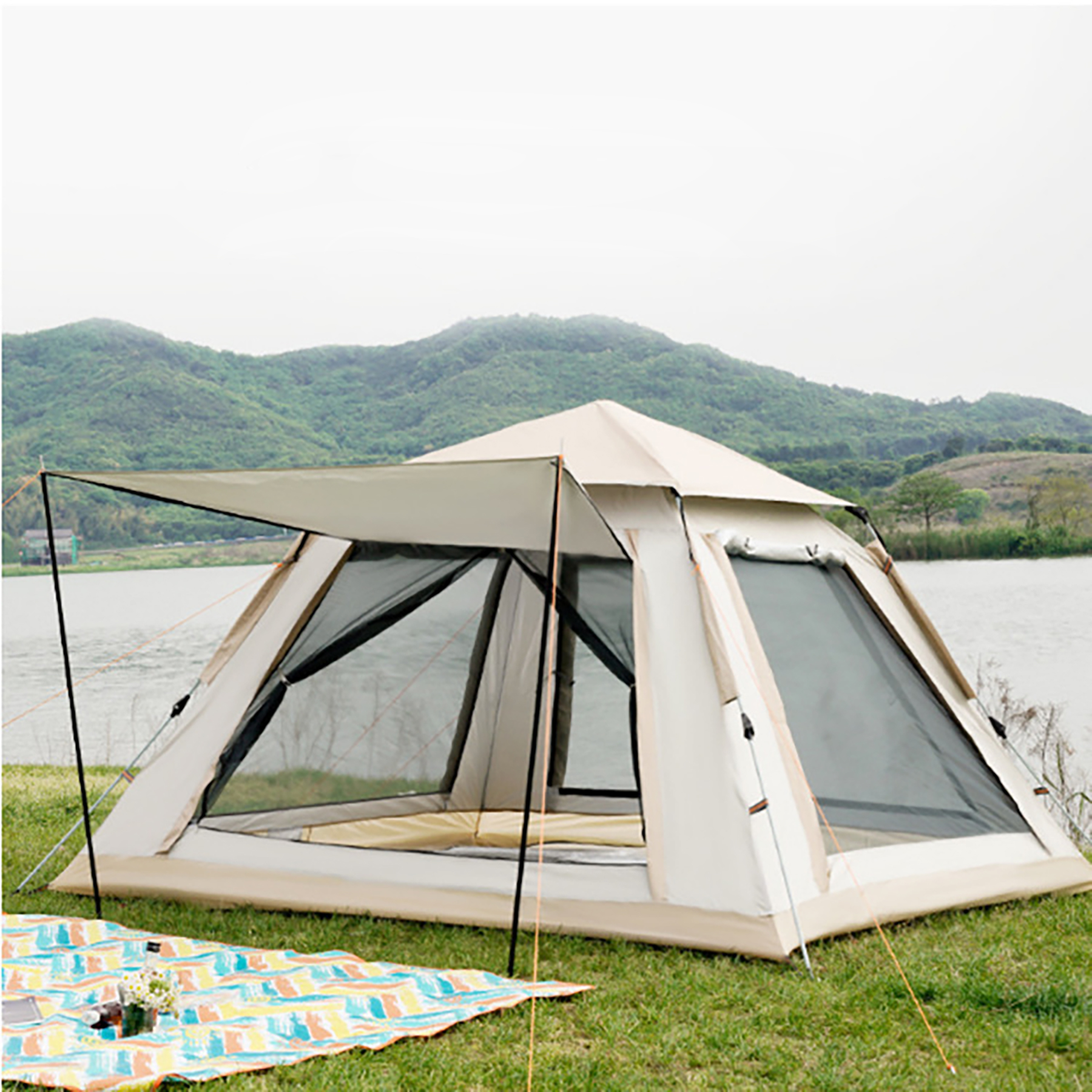 4 Person Pop Up Family Camping Tent Hiking & Travel